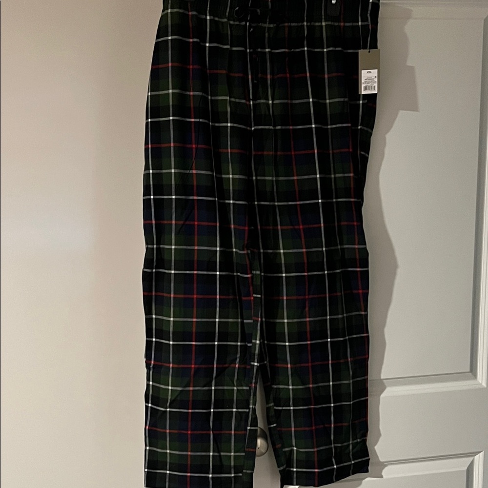 Men's Plaid Pants - Black, Green, Red,white,navy